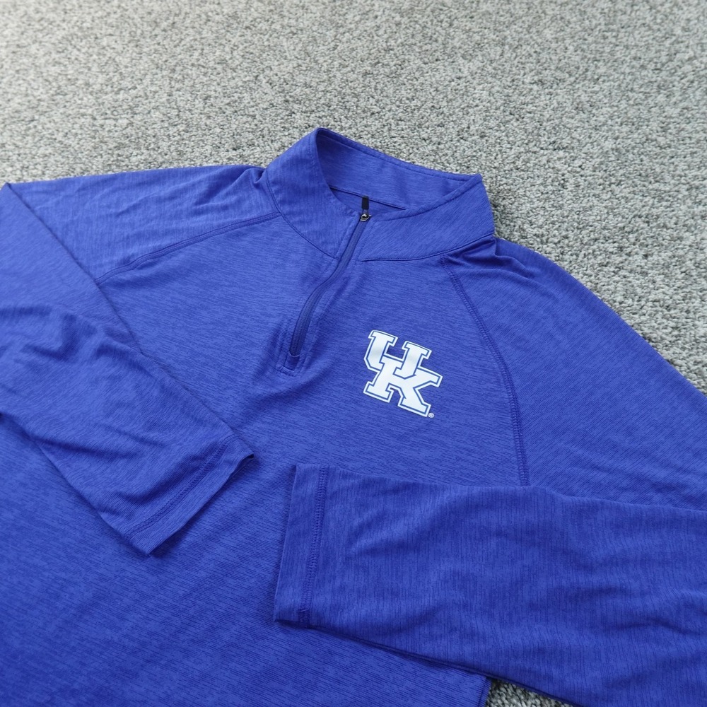 Kentucky Wildcats Shirt Mens S Blue NCAA Basketball Fanatics 1/4 Zip Pullover
